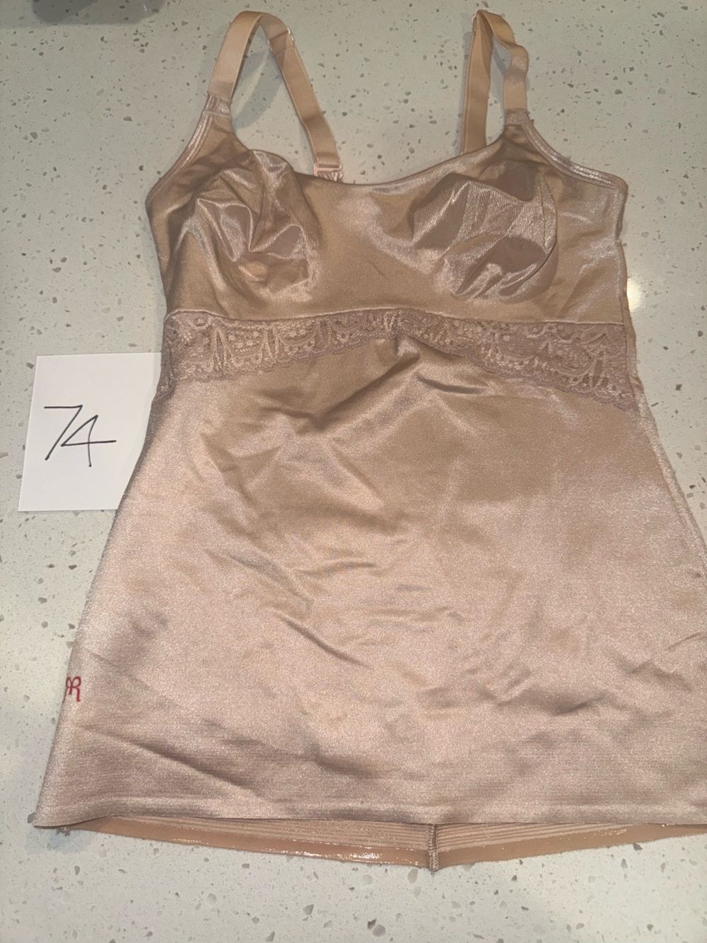 Ruby Ribbon Lace Full Support Cami, Pale, Never Worn, 34